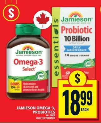 Jamieson Omega-3, Probiotics
