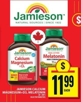 Jamieson Calcium Magnesium + D3 & Melatonin