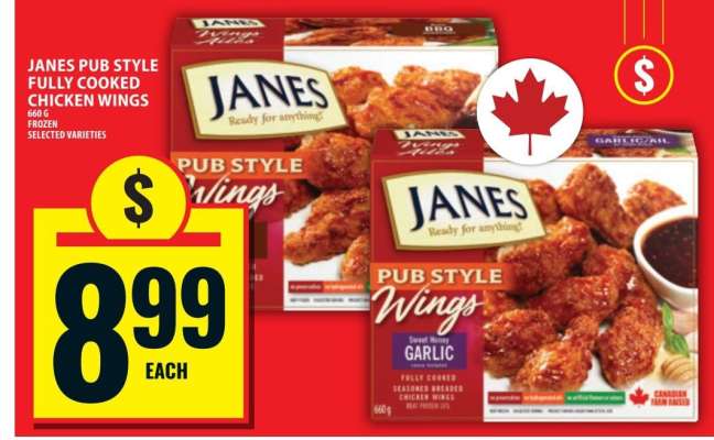 JANES PUB STYLE FULLY COOKED CHICKEN WINGS