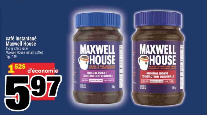 CAFÉ INSTANTANÉ MAXWELL HOUSE