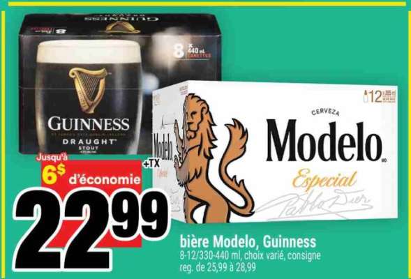 bière Modelo, Guinness