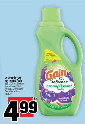 assouplisseur de tissus Gain