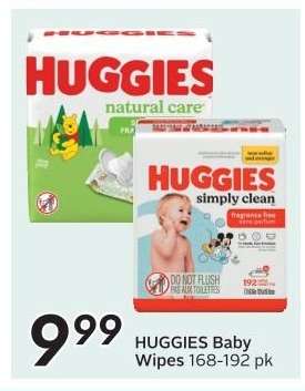HUGGIES Baby Wipes 168-192 pk