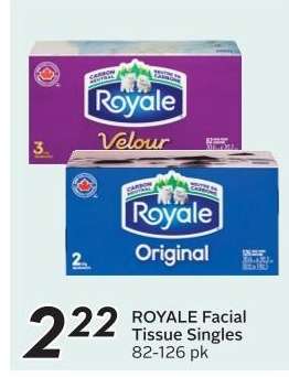 ROYALE Facial Tissue Singles