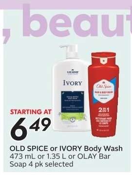 OLD SPICE or IVORY Body Wash