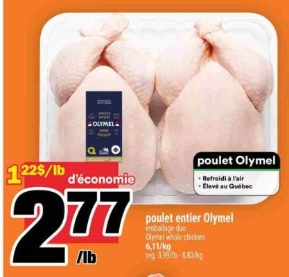 poulet entier Olymel