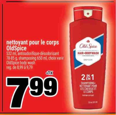 nettoyant pour le corps OldSpice