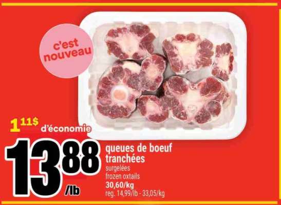 queues de boeuf tranchées