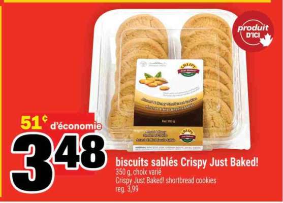 biscuits sablés Crispy Just Baked!