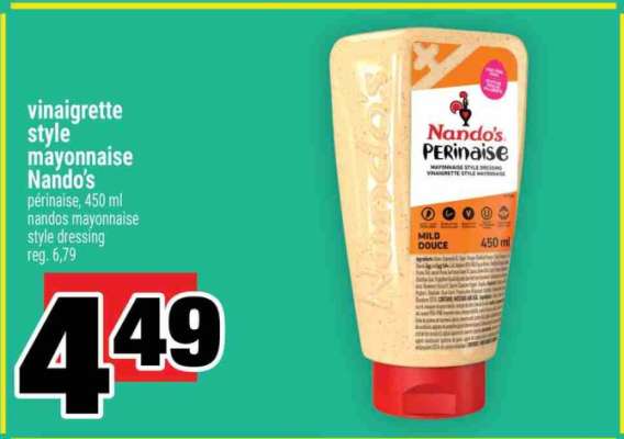 vinaigrette style mayonnaise Nando’s