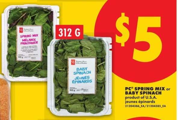 PC® Spring Mix or Baby Spinach