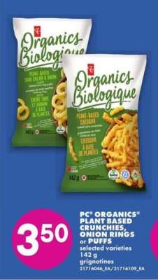 PC® Organics® Plant Based Crunchies, Onion Rings or Puffs