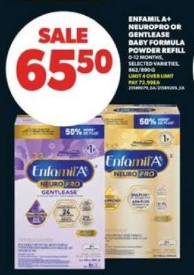 Enfamil A+ NeuroPro or Gentlease Baby Formula Powder Refill