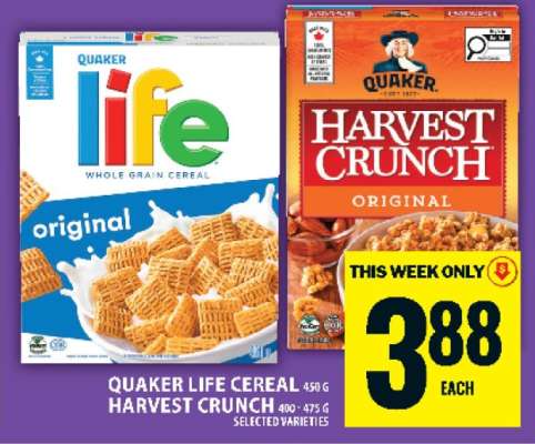 Quaker Life Cereal / Harvest Crunch