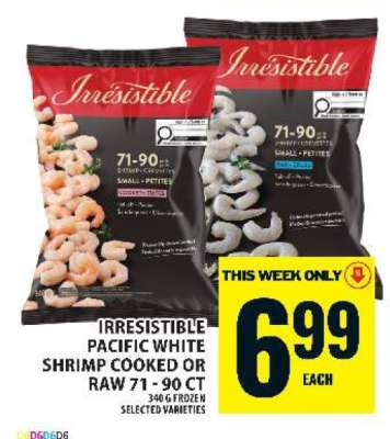 Irresistible Pacific White Shrimp Cooked or Raw 71-90 CT