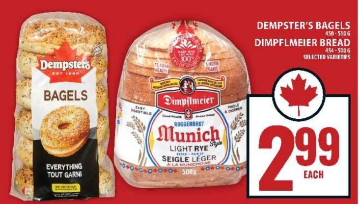 Dempster's Bagels & Dimpflmeier Bread
