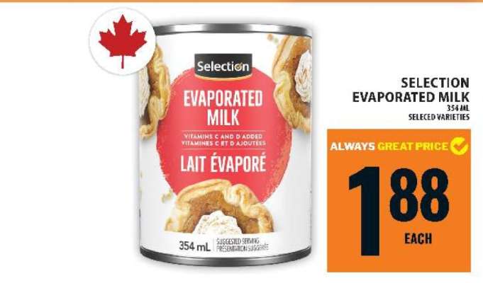 SELECTION EVAPORATED MILK