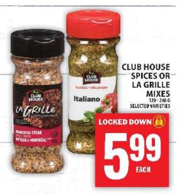 Club House Spices or La Grille Mixes