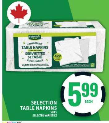 SELECTION TABLE NAPKINS