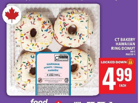 CT Bakery Hawaiian Ring Donut
