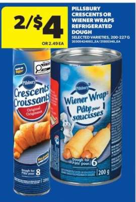 PILLSBURY CRESCENTS OR WIENER WRAPS