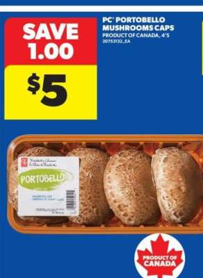 PC Portobello Mushrooms Caps