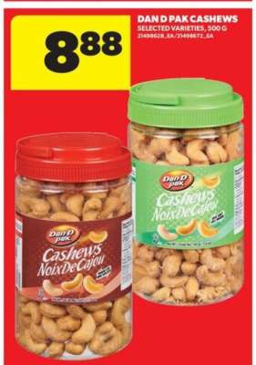 DAN-D-PAK CASHEWS