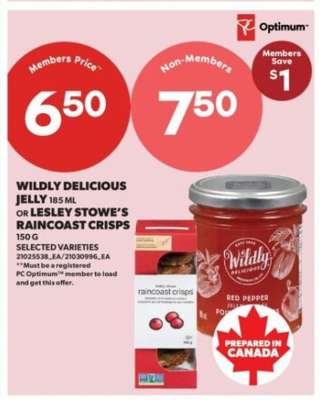 Wildly Delicious Jelly or Lesley Stowe’s Raincoast Crisps
