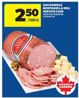 San Daniele Mortadella Deli Service Case