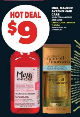 OGX, Maui or Aveeno Hair Care