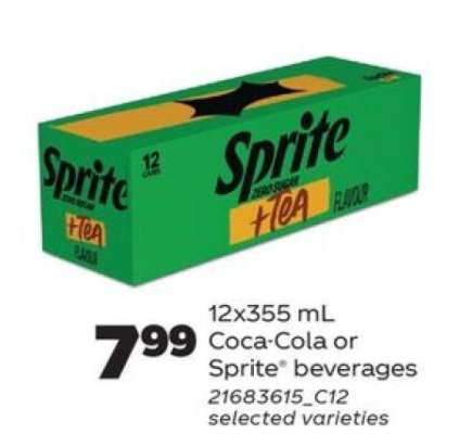 Coca-Cola or Sprite beverages