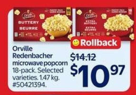 Orville Redenbacher microwave popcorn 18-pack