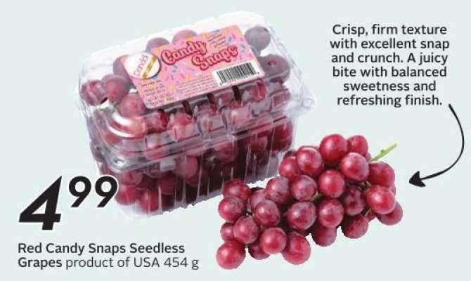Red Candy Snaps Seedless Grapes
