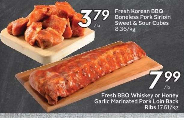 Fresh Korean BBQ Boneless Pork Sirloin Sweet & Sour Cubes
