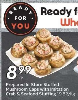 Prepared In-Store Stuffed Mushroom Caps