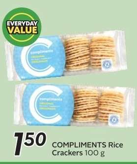 COMPLIMENTS Rice Crackers 100 g