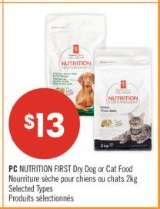 PC NUTRITION FIRST DRY DOG or CAT FOOD
