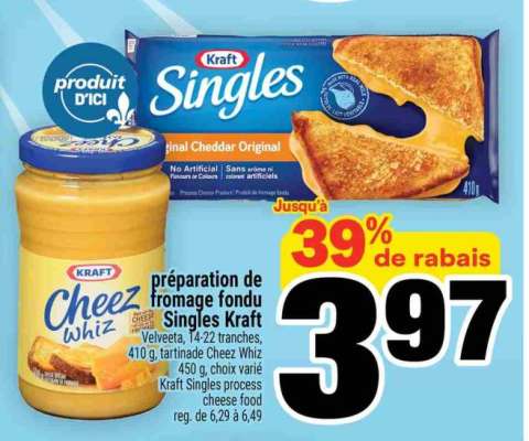 Kraft Singles et Cheez Whiz