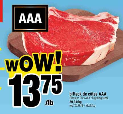 bifteck de côtes AAA