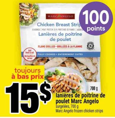 Lanières de poitrine de poulet Marc Angelo