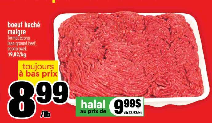 BŒUF HACHÉ MAIGRE