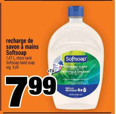 Recharge de savon à mains Softsoap