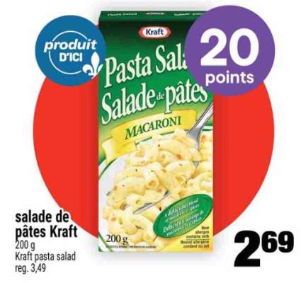 salade de pâtes Kraft