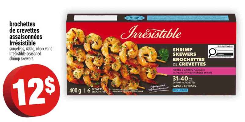 BROCHETTES DE CREVETTES ASSAISONNÉES IRRÉSISTIBLE