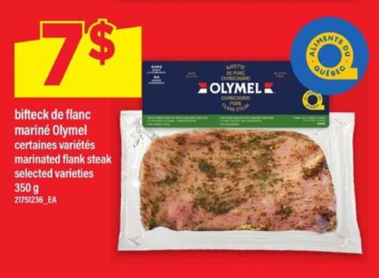 bifteck de flanc mariné Olymel