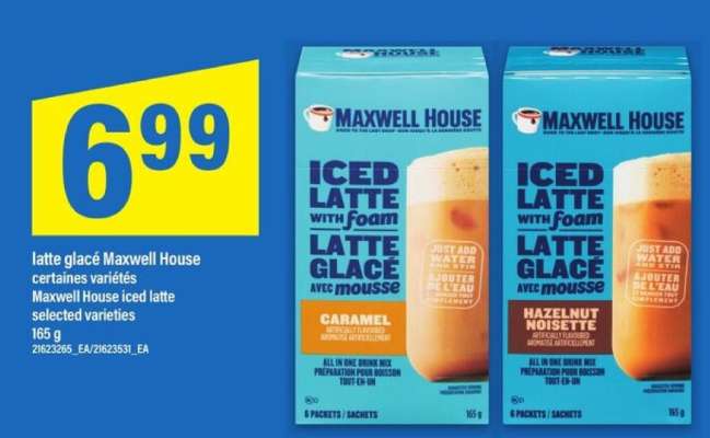 latte glacé Maxwell House