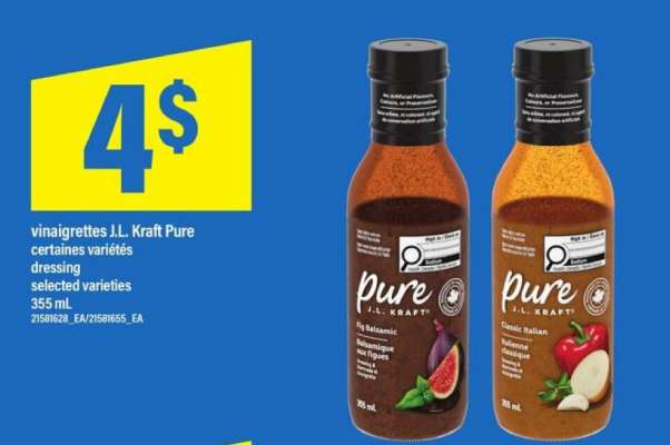 vinaigrettes J.L. Kraft Pure