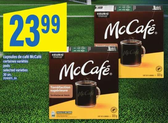 CAPSULES DE CAFÉ McCAFÉ
