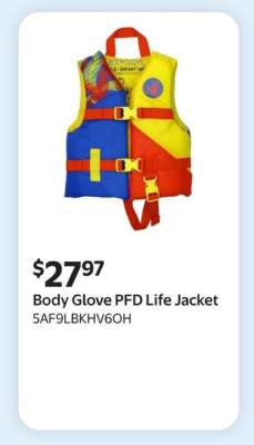 Body Glove PFD Life Jacket