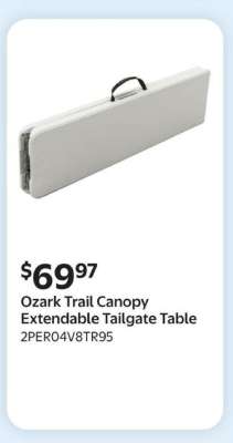 Ozark Trail Canopy Extendable Tailgate Table